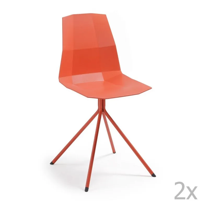 Zestaw 2 czerwonych krzeseł do jadalni La Forma Pixel Bonami Wybór klientów