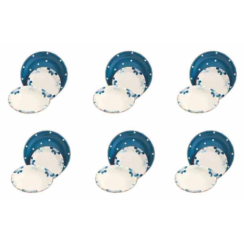 18-częściowy zestaw naczyń z kamionki VDE Tivoli 1996 Margarita Tavola Ottanio Bonami Oferta czasowa