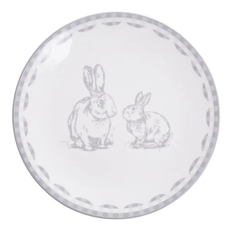 Zamów dziś Biały talerz Ewax Fuzzy Bunnies, ⌀ 17 cm Bonami