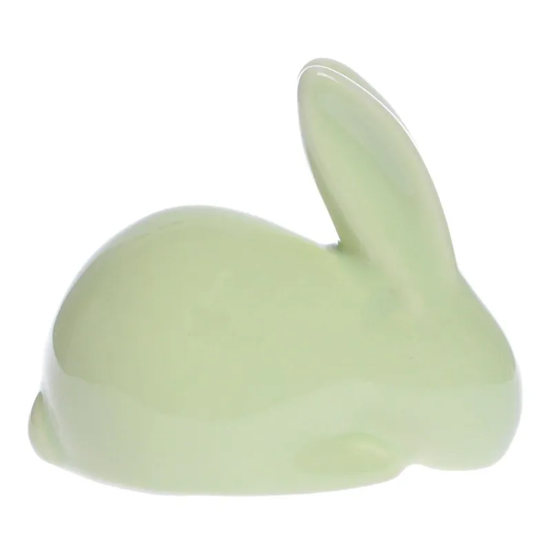 Bezpieczna płatność Zielony zajączek ceramiczny Ewax Cute Rabbit Bonami