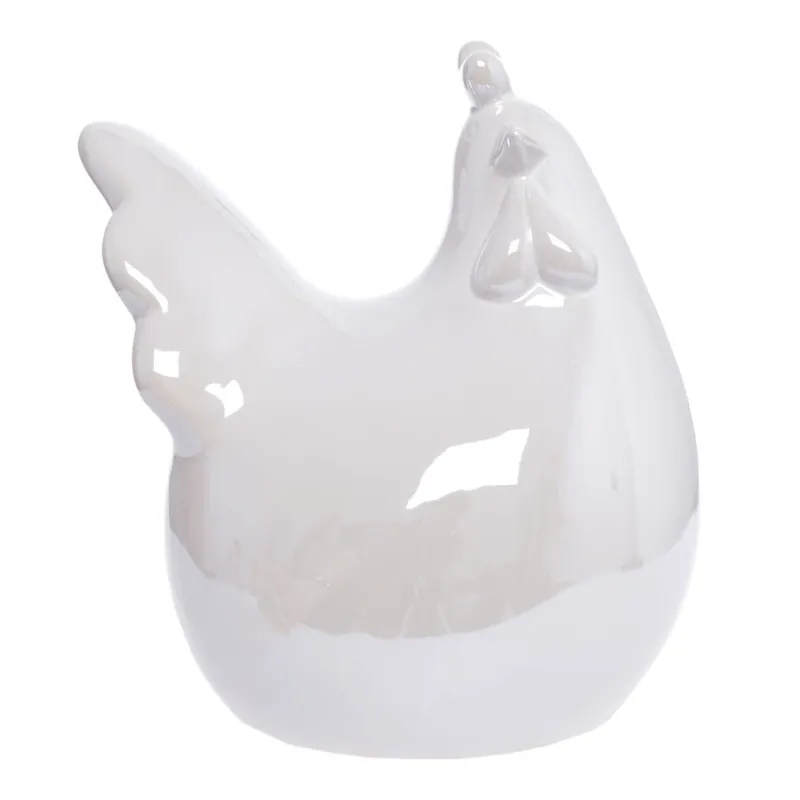 Biała kurka ceramiczna Ewax Pearl Mrs. Paulette, wys. 18 cm Bonami Ograniczona ilość