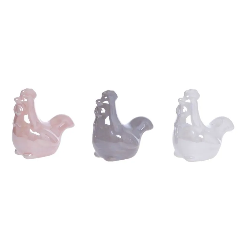 Zestaw 3 kurek dekoracyjnych Ewax Pearl Hen Rose Bonami Ekspresowa dostawa