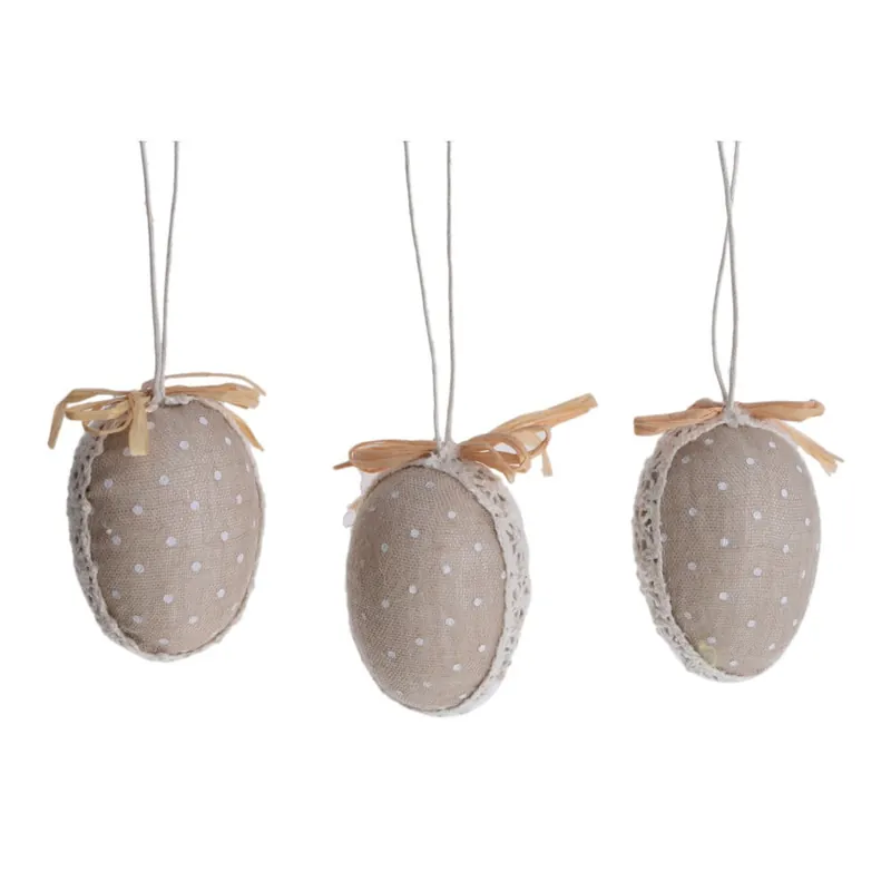 Zestaw 3 beżowych jajek dekoracyjnych Ewax Easter Egg Dots Bonami Tylko do końca tygodnia