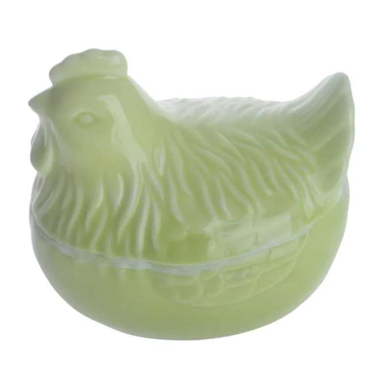 Zielony pojemnik dekoracyjny Ewax Hen Henriette, wys. 12,5 cm Bonami Wyprzedaż