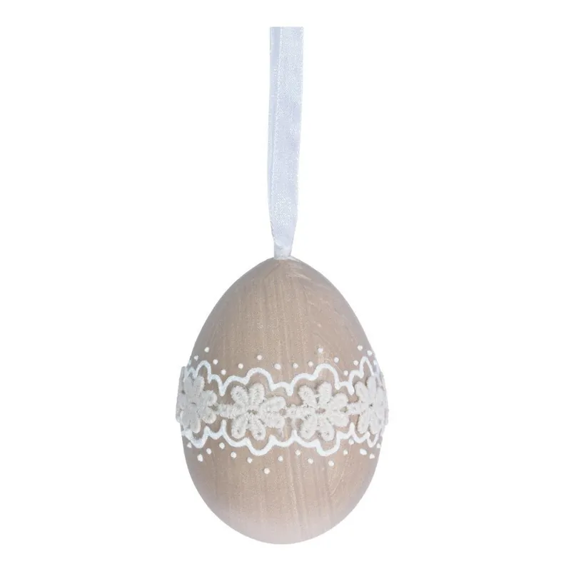 Beżowe jajko dekoracyjne Ewax Egg Flower Bonami Wyjątkowa oferta