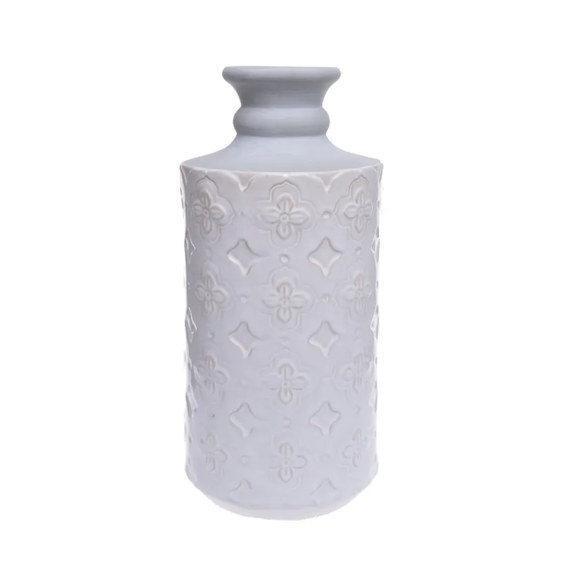 Oferta limitowana Biały wazon ceramiczny Ewax Petals, wys. 30 cm Bonami