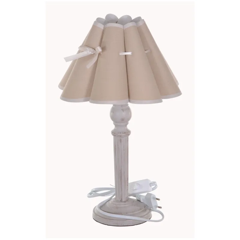 Bestseller Lampa stołowa z kremowym abażurem Dino Bianchi, wysokość 40 cm Bonami