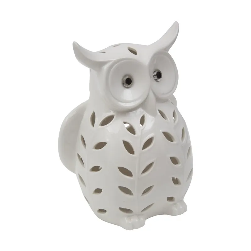 Biała porcelanowa figurka dekoracyjna Mauro Ferretti Gufo Fly, wysokość 22 cm Bonami Tani
