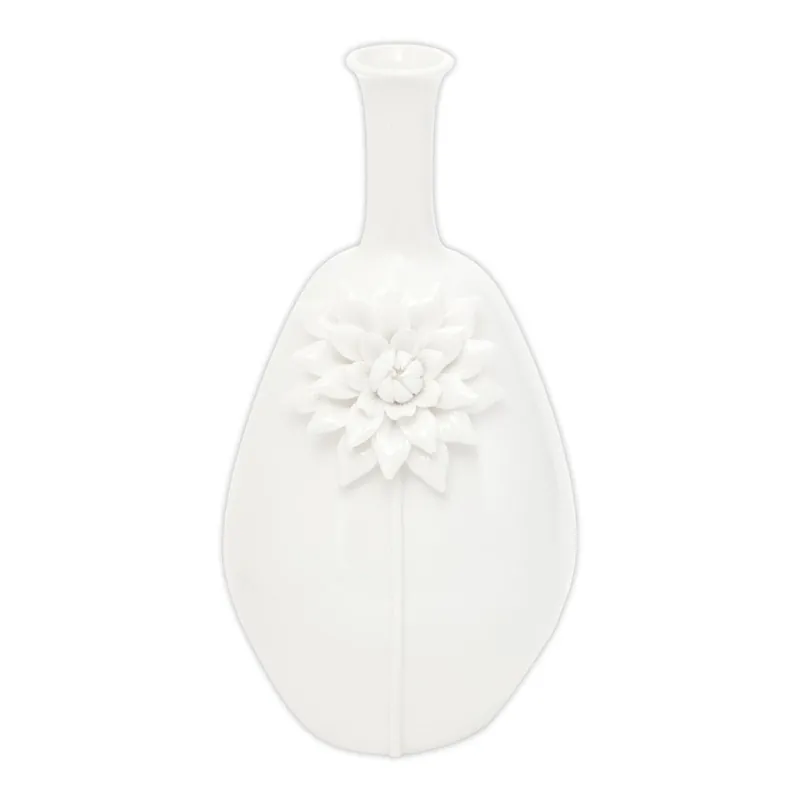 Biały wazon porcelanowy Mauro Ferretti Sunflower, wysokość 36 cm Bonami Wyprzedaż