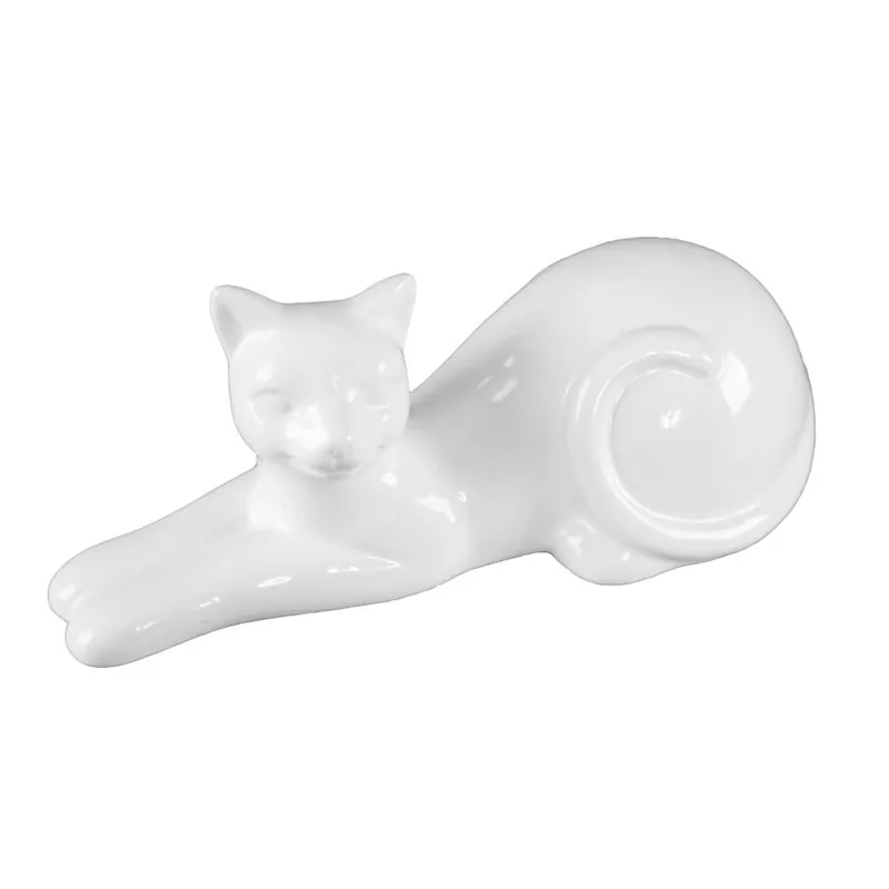 Darmowy zwrot Biała ceramiczna figurka dekoracyjna Mauro Ferretti Gatto Bonami