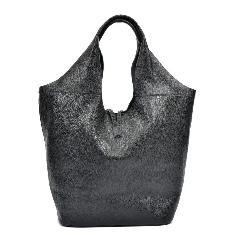 Czarna torba skórzana Luisa Vannini Shopping Bonami Oferta czasowa
