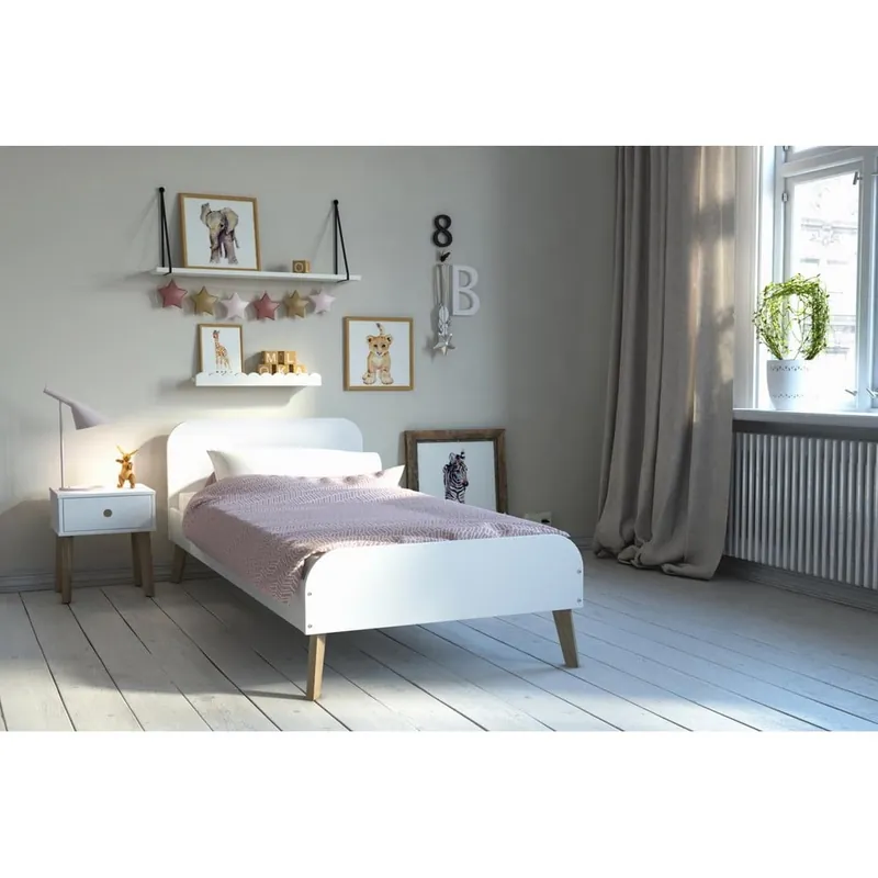 Oferta czasowa Białe łóżko dziecięce BLN Kids Bloom, 200x90 cm Bonami