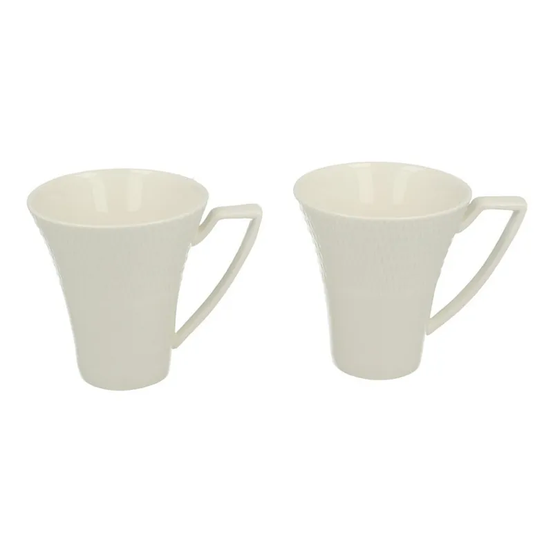Dodaj do koszyka Zestaw 2 białych kubków porcelanowych Ritz, 310 ml Bonami