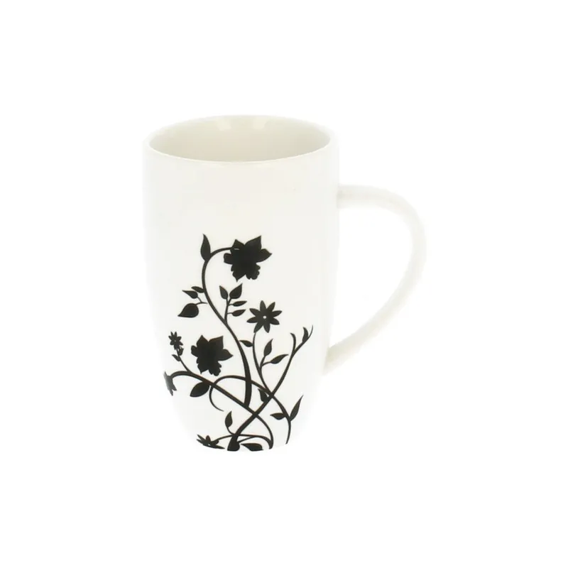 Biały kubek porcelanowy z motywem kwitnącej rośliny Duo Gift, 270 ml Bonami Tylko dziś