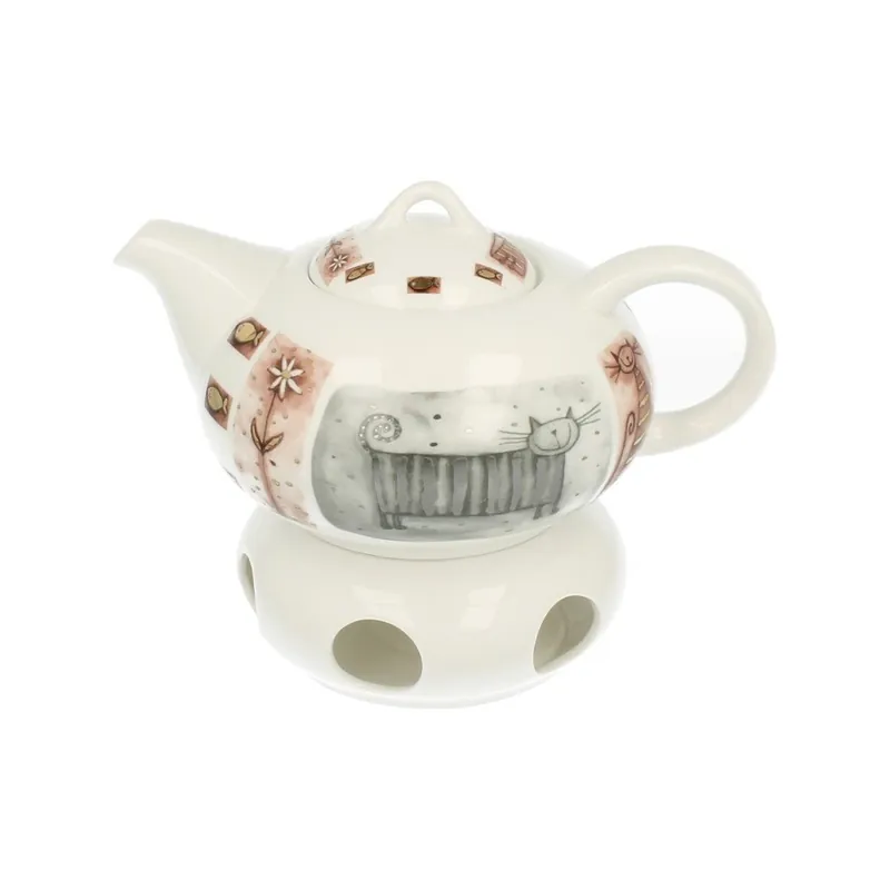 Dzbanek porcelanowy z podgrzewaczem Duo Gift, 730 ml Bonami Premium