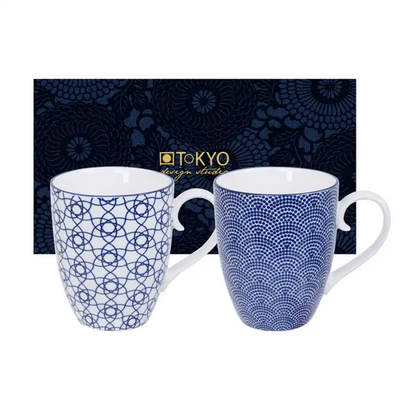 Darmowy zwrot Zestaw 2 niebieskich kubków Tokyo Design Studio Lela, 380 ml Bonami