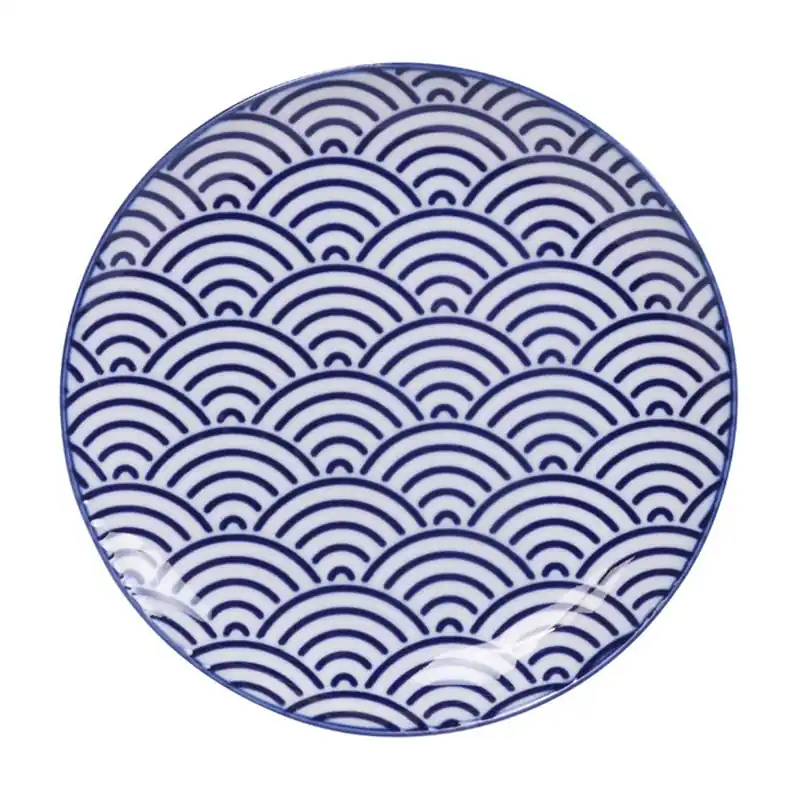 Kup online Niebieski talerz porcelanowy Tokyo Design Studio Wave, ø 16 cm Bonami