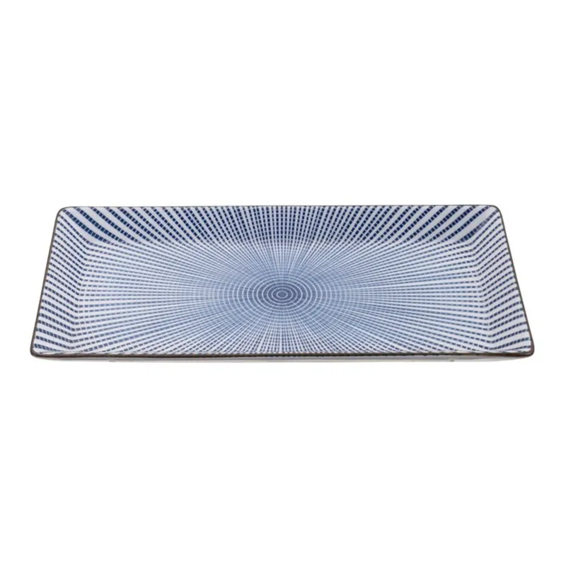Dostępne od ręki Niebieski talerz porcelanowy Tokyo Design Studio Yoko, 21 x 11 cm Bonami