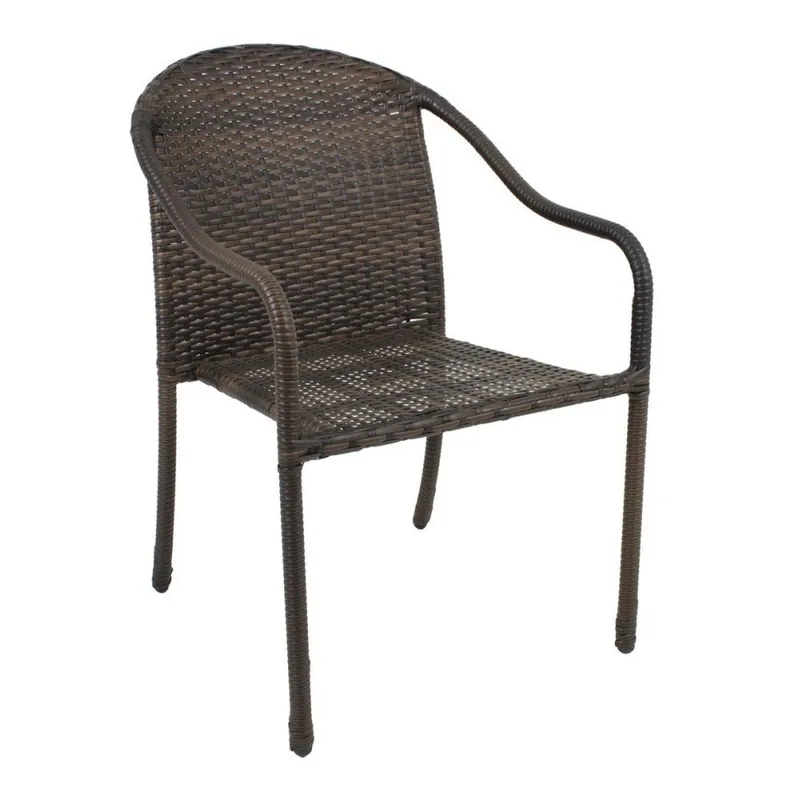 Ciemnobrązowy sztaplowany fotel ogrodowy ADDU Narva Bonami Oferta limitowana