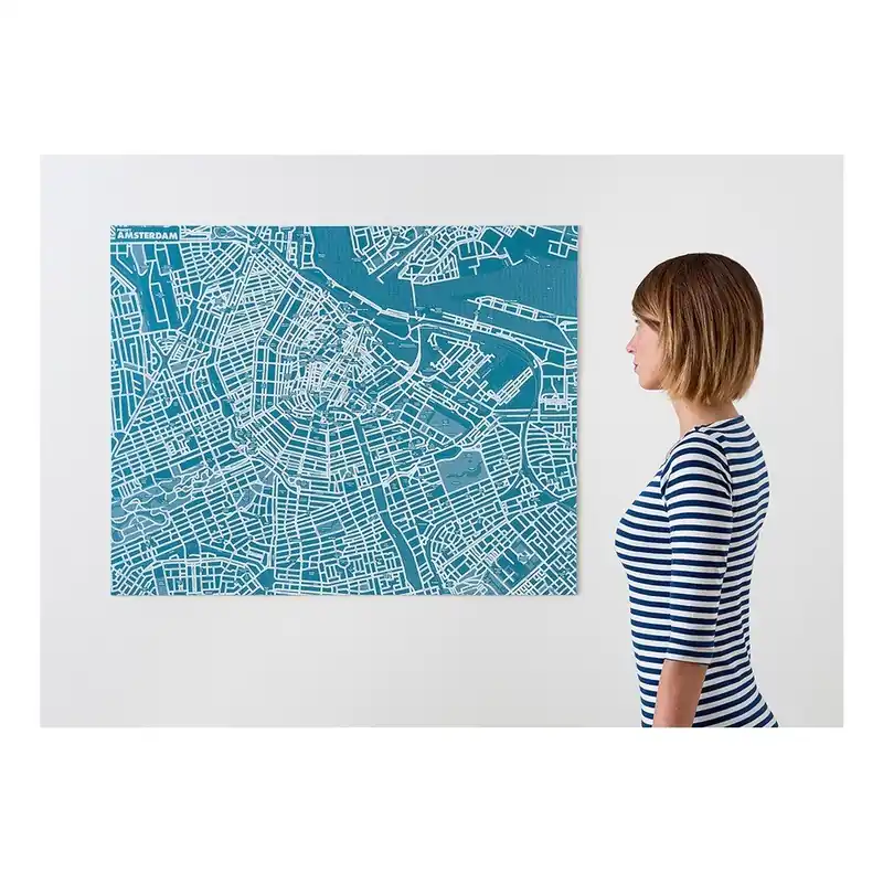 Oferta czasowa Niebieska mapa ścienna Palomar Pin Amsterdam Bonami
