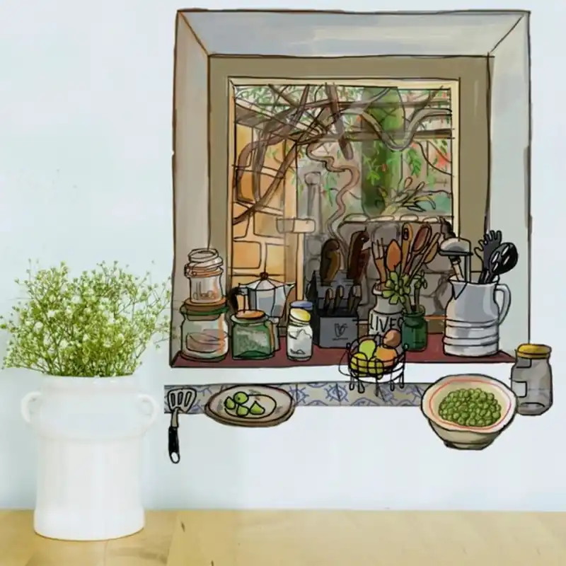Oferta limitowana Naklejka Chispum Kitchen Window Bonami