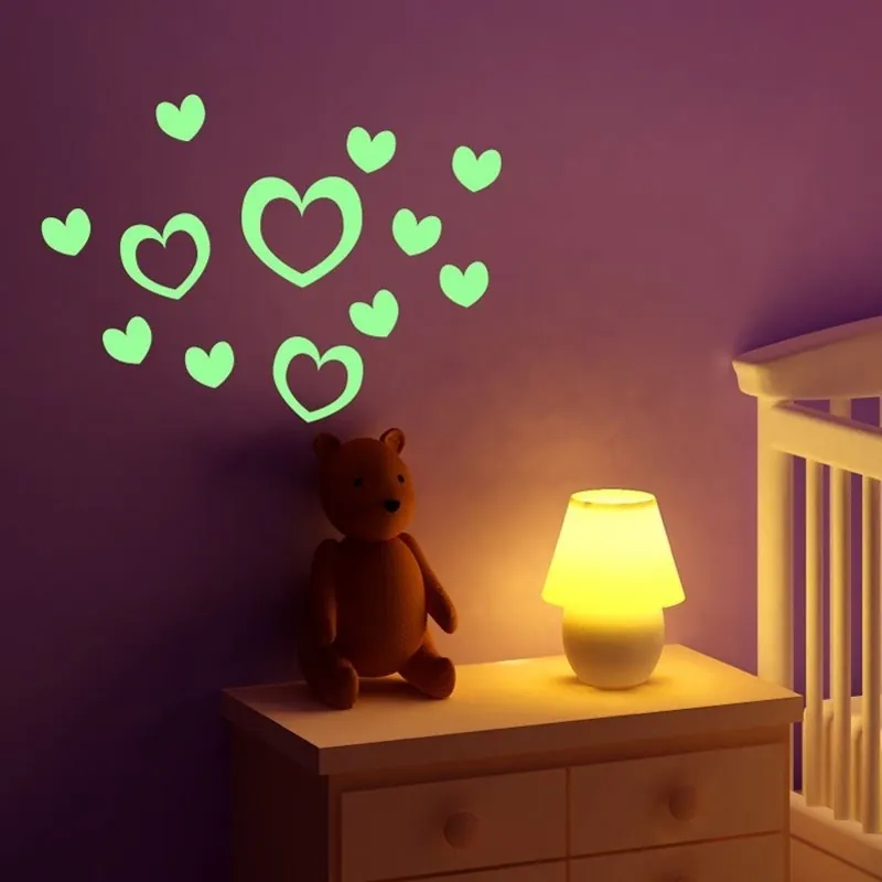 Okazja Zestaw 10 świecących naklejek Fanastick Hearts Bonami
