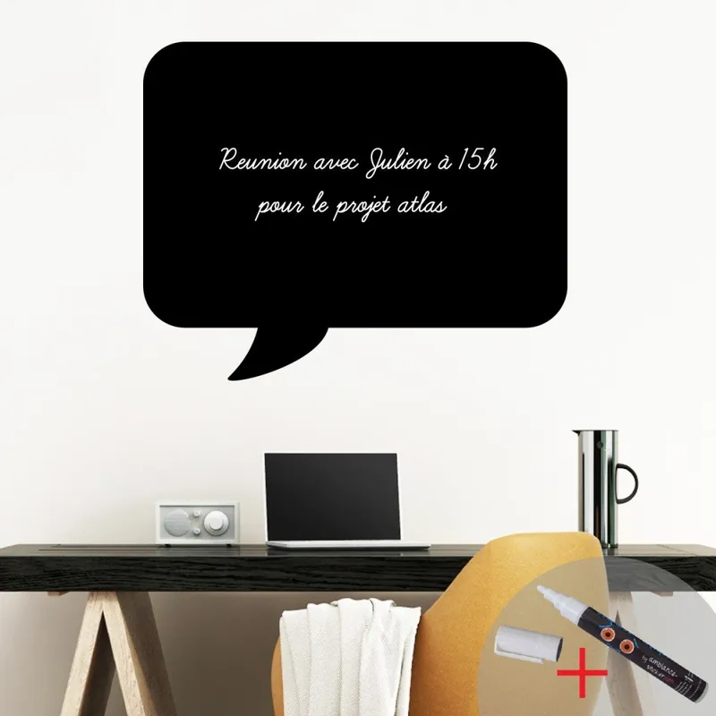 Oferta limitowana Tablica samoprzylepna z kredowym mazakiem Ambiance Cartoon Bonami