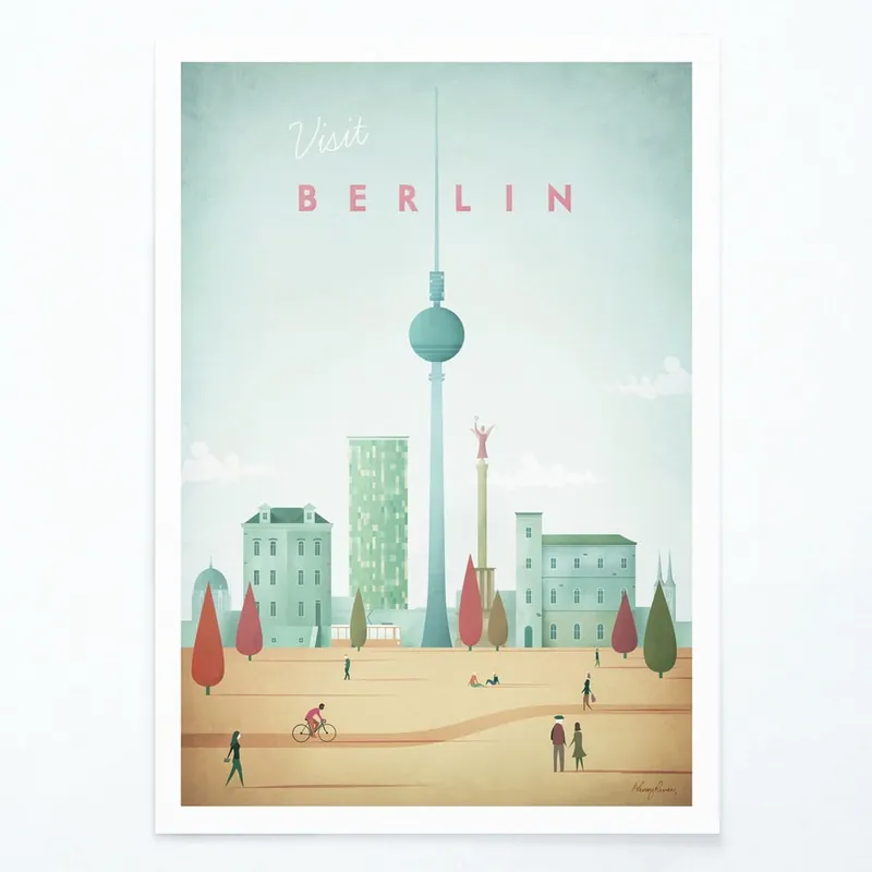 Plakat Travelposter Berlin, 50 x 70 cm Bonami Szybka dostawa