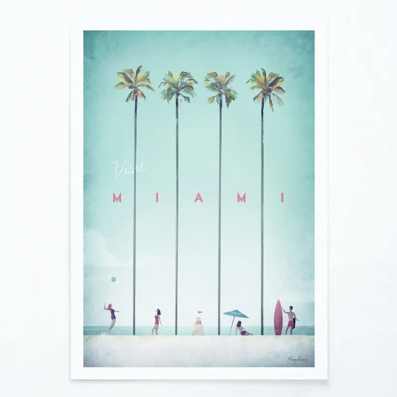 Plakat Travelposter Miami, 30 x 40 cm Bonami Sprawdź teraz