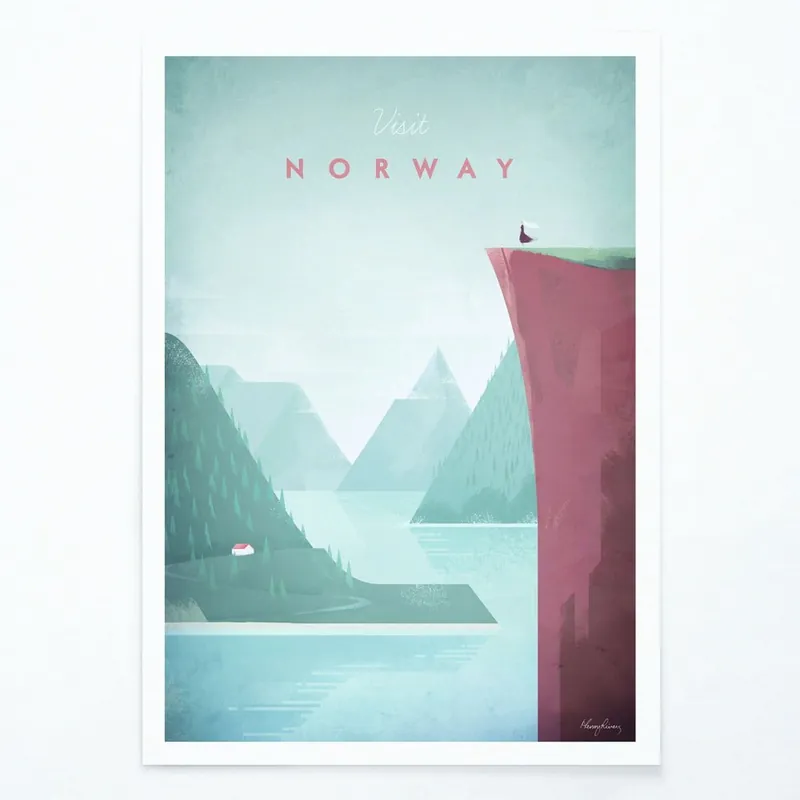 Plakat Travelposter Norway, 50 x 70 cm Bonami Obniżka ceny