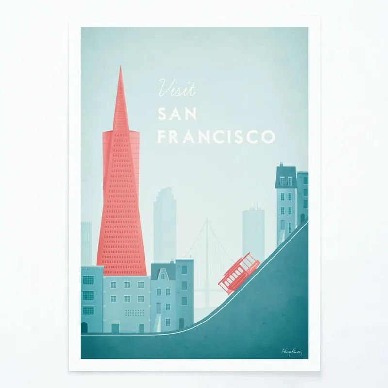 Zamów teraz Plakat Travelposter San Francisco, 30 x 40 cm Bonami