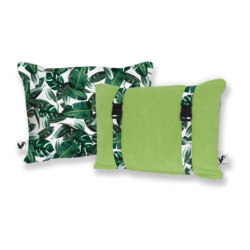 Zielona dwustronna poduszka plażowa Origama Leaf Bonami Nowy