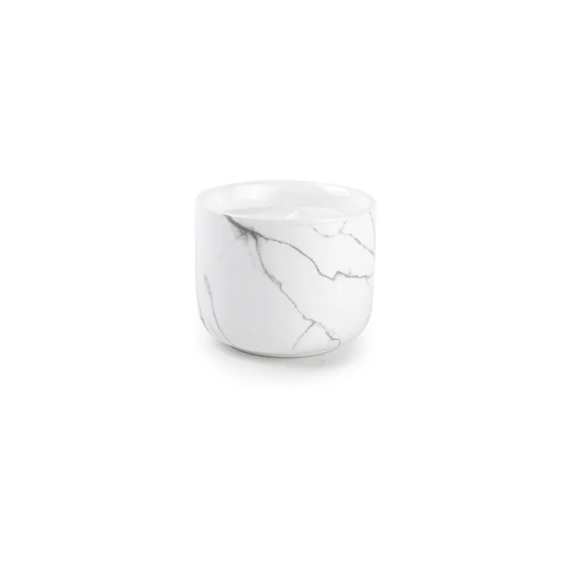 Zamów teraz Świeczka w białym naczyniu ceramicznym Salt&Pepper Marble M Bonami