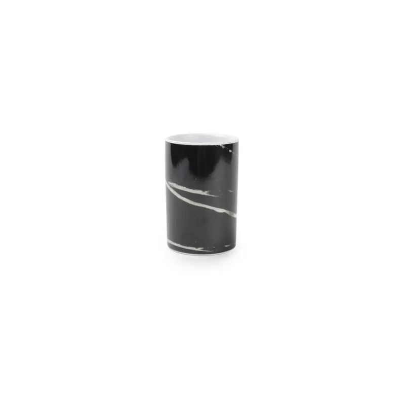 Czarny kubek na szczoteczki do zębów Salt&Pepper Marble Bonami Nie przegap