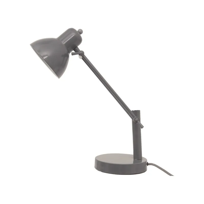 Szara lampa stołowa Present Time ETH Office Bonami Oferta