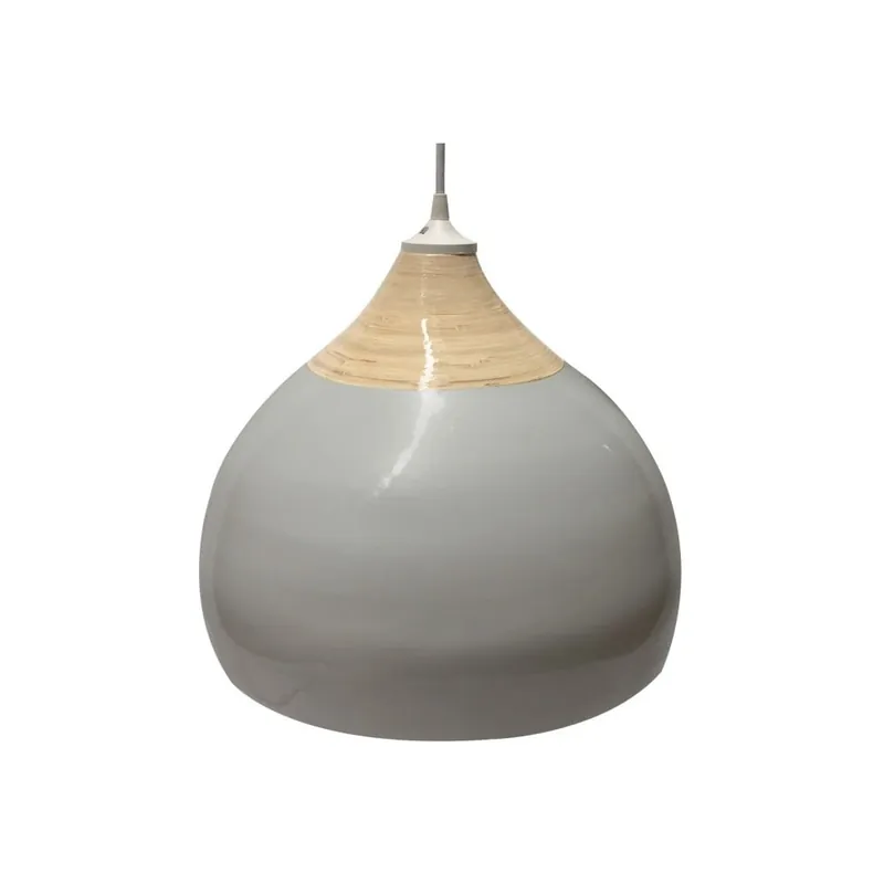 Dostępne od ręki Szara lampa wisząca Present Time ETH, ⌀ 33 cm Bonami
