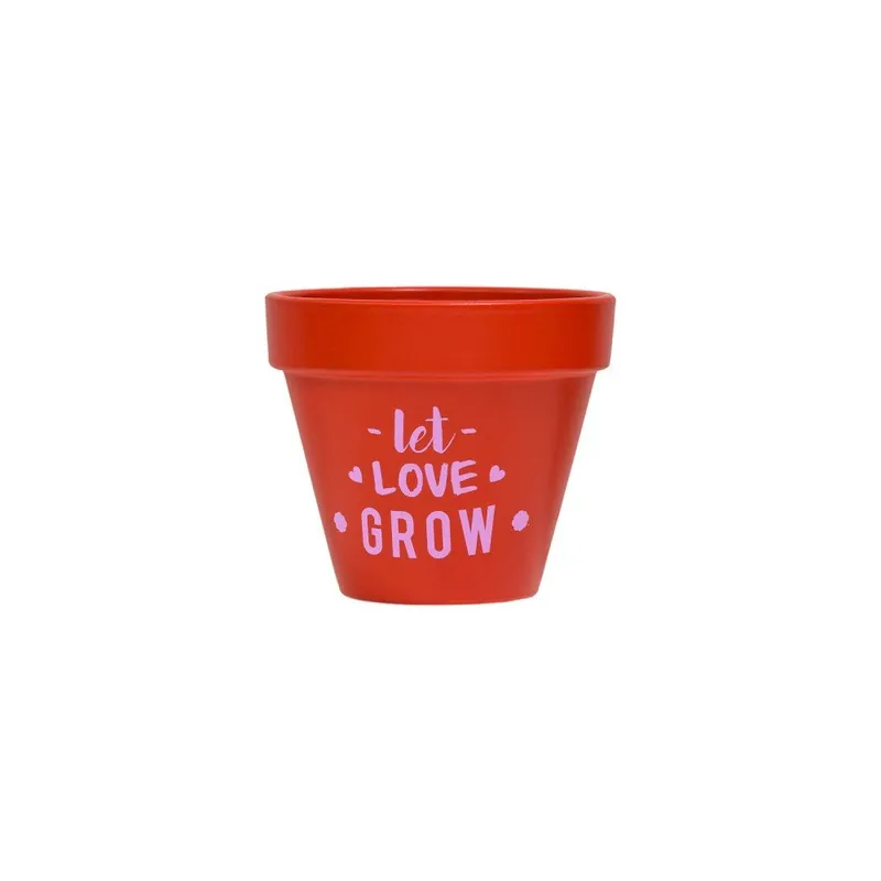 Czerwona doniczka Fisura Let Love Grow Bonami Bezpieczne zakupy