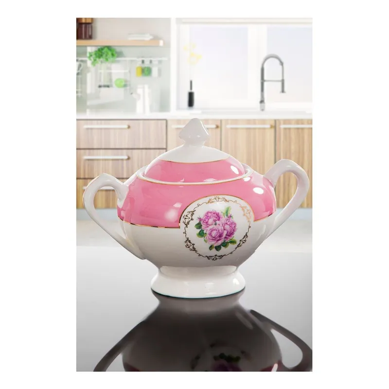 Różowa cukiernica porcelanowa Keramika Bonami Łatwy zwrot