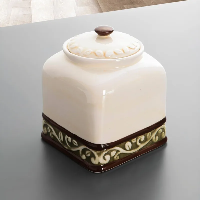 Zamów dziś Mały pojemnik ceramiczny z pokrywką Cihan Bilisim Tekstil Bonami
