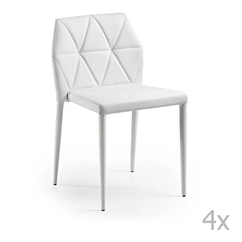 Zestaw 4 białych krzeseł La Forma Gravite Bonami Oferta limitowana