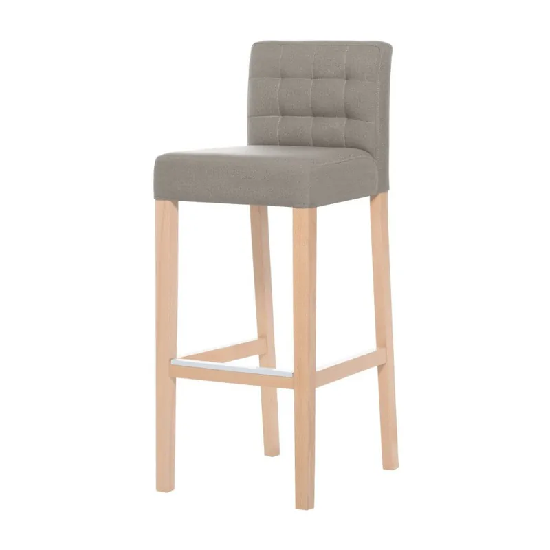 Oferta Beżowe krzesło barowe z brązowymi nogami Ted Lapidus Maison Jasmin Bonami