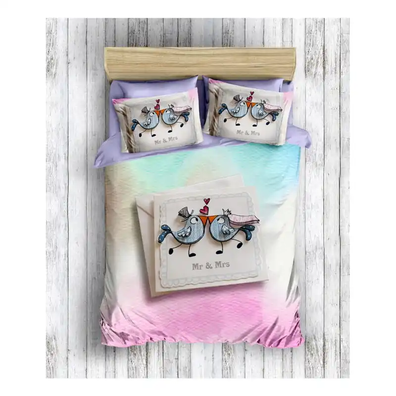 Bawełniana pościel dwuosobowa Love Is All Around, 200x220 cm Bonami Wyjątkowa oferta