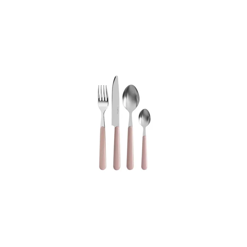 Bezpieczne zakupy Różowy komplet sztućców Kaleidos Cutlery, 24 szt. Bonami