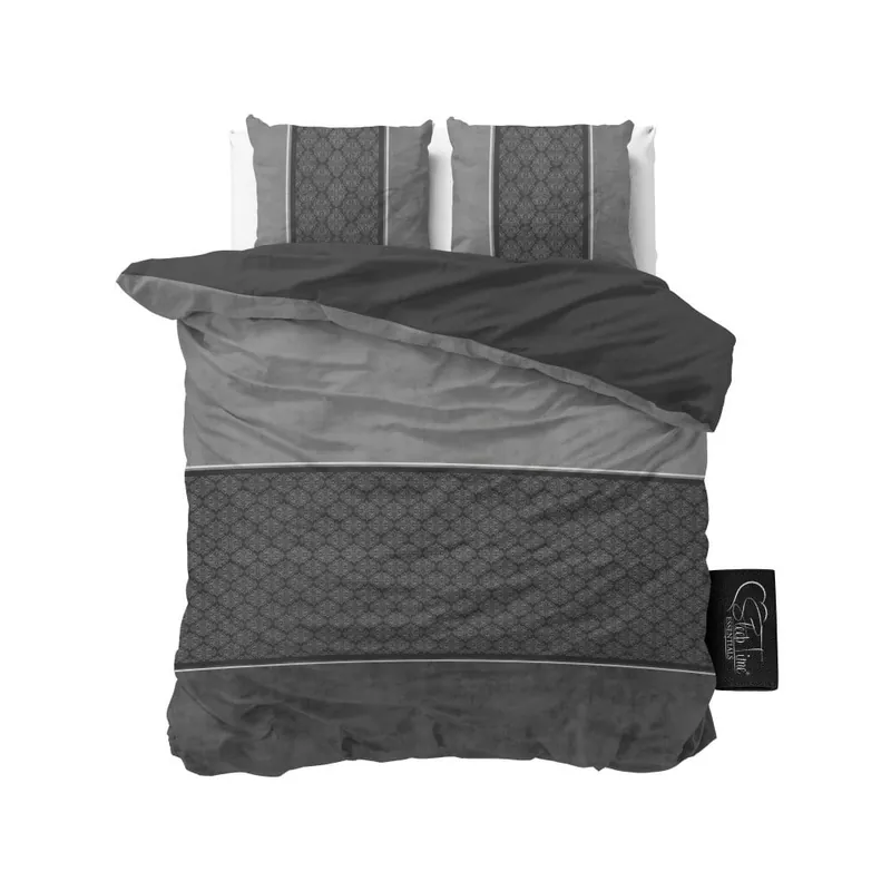 Antracytowa pościel z mikroperkalu Sleeptime Luxury Barock, 240x220 cm Bonami Tylko do końca tygodnia