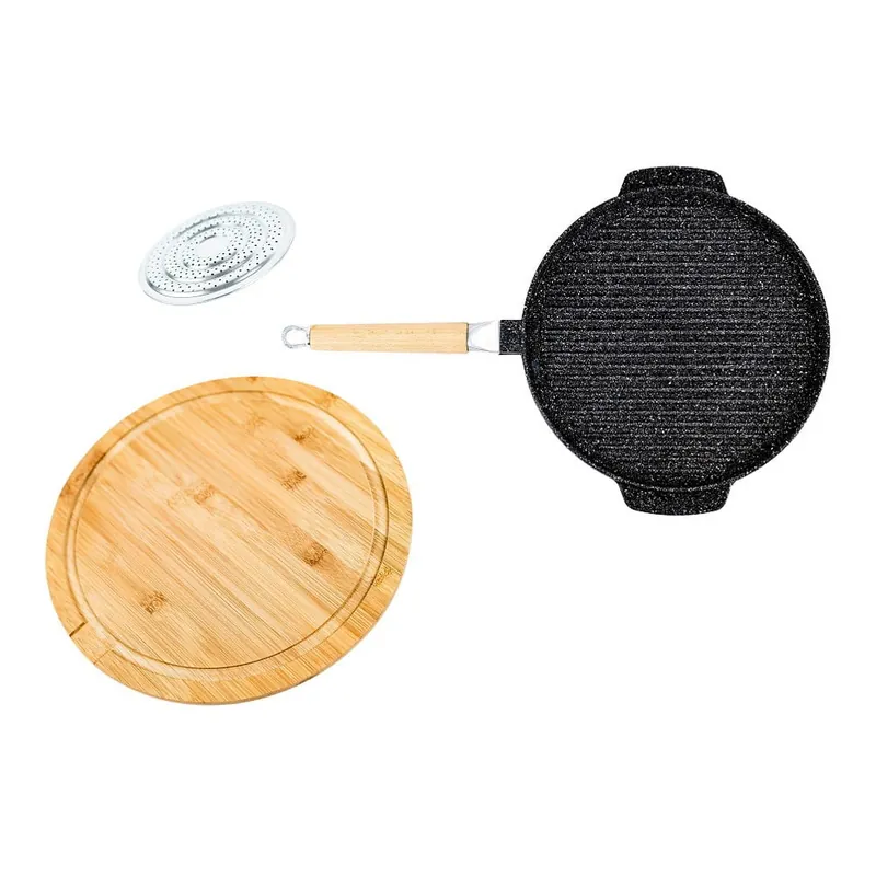Zamów teraz Patelnia grillowa z akcesoriami kuchennymi Sirio Battera, ⌀ 32 cm Bonami