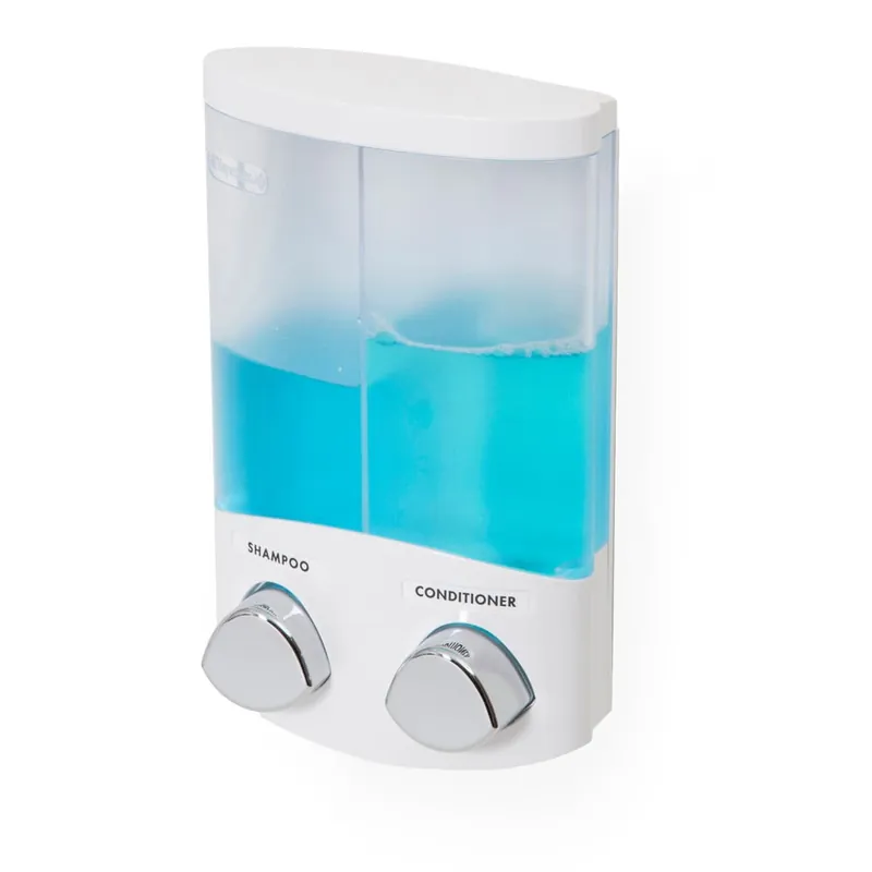 Najlepsza cena Biały samoprzylepny plastikowy dozownik do mydła 620 ml Duo – Compactor Bonami