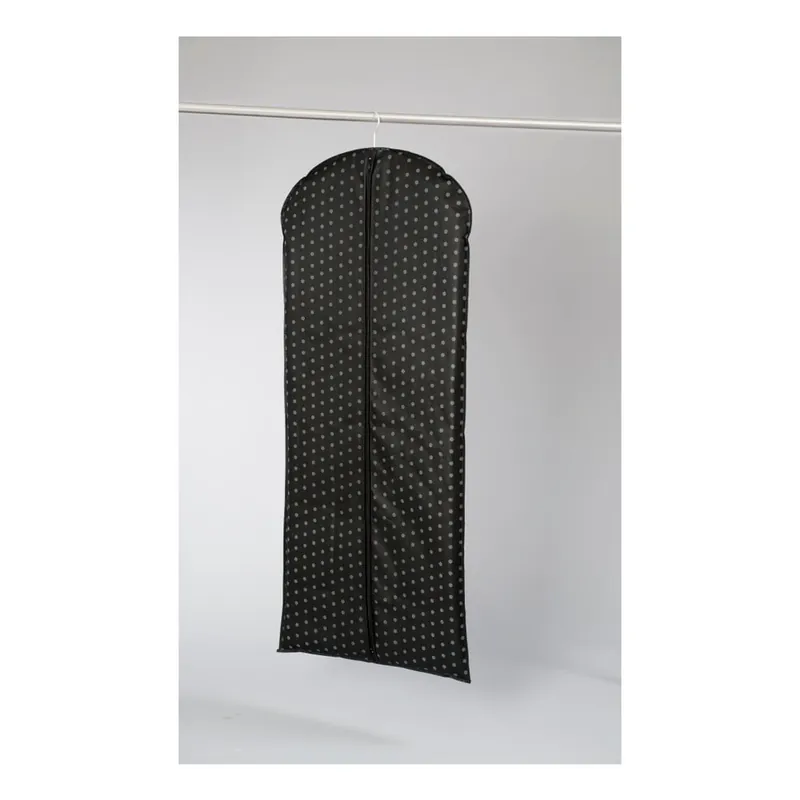 Czarny materiałowy pokrowiec na sukienki Compactor Dots, długość 137 cm Bonami Premium