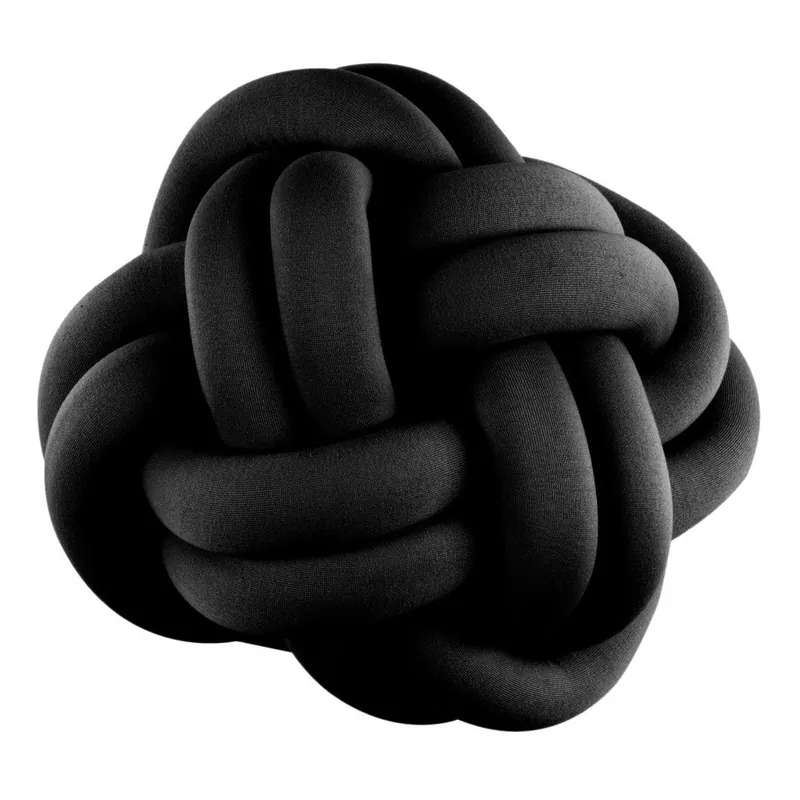 Dostępne od ręki Mała czarna poduszka Knotty Knots Simple Bonami