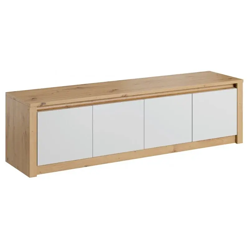 Ograniczona ilość Komoda niska K4D MALTA Dąb Artisan + biały