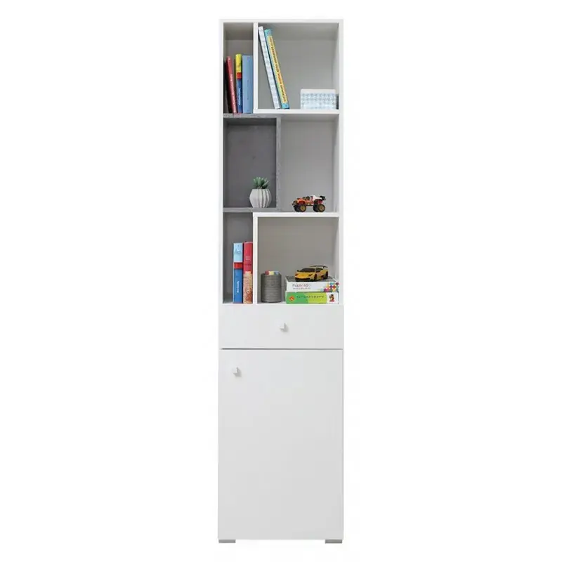 Regał SIGMA SI8 Biały Lux + Beton Szybka dostawa